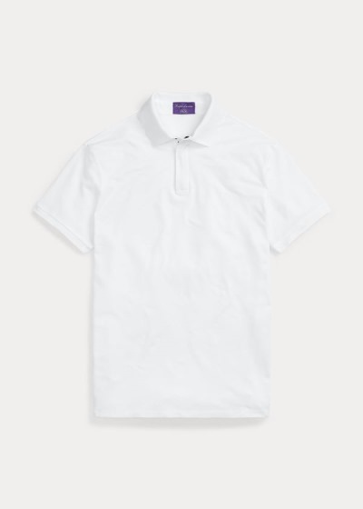 Polos Ralph Lauren Hombre Blancos - RLX Zip-Placket Stretch - JALUS2460